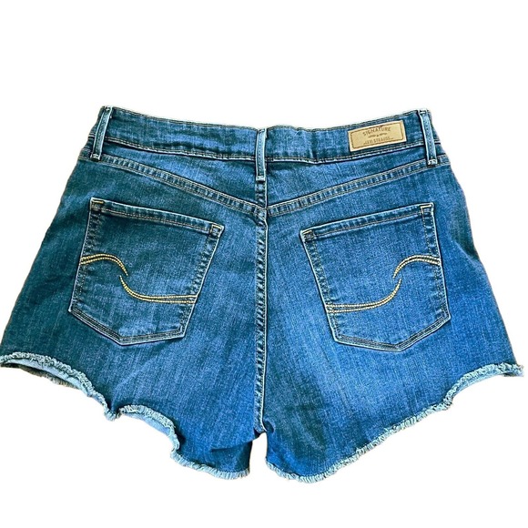Signature Levi Strauss Shorts Size 12/31 Womens High Rise Bootie Denim Jeans - Picture 5 of 11